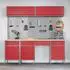 vidaXL Werkstattschrank-Set mit Schubladen, 10-tlg., rot (3321475)
