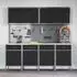 vidaXL Werkstattschrank-Set mit Werkbank und Stecktafel, 10-tlg., schwarz/grau (3321482)