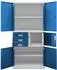 Jan Nowak FILIP II Aktenschrank mit Tresor, Stahl, blaugrau, 90x185x40cm