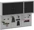 vidaXL Werkzeugschrank-Set mit Stecktafel, 5-tlg., schwarz, Stahl (3321400)