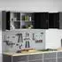 vidaXL Werkzeugschrank-Set mit Stecktafel, 5-tlg., schwarz, Stahl (3321400)