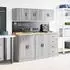 vidaXL Garage-Wandschrank Sonoma-Grau Holzwerkstoff