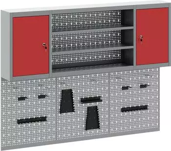 vidaXL Werkzeugschrank-Set 4-teilig, Stahl pulverbeschichtet, rot
