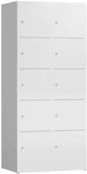 Steelboxx ClassiX Schließfachschrank 10 Fächer, Stahl, weiß (X-523527)