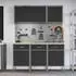 vidaXL Werkbank-Set 8-teilig, Stahl/Holz, schwarz (3321428)