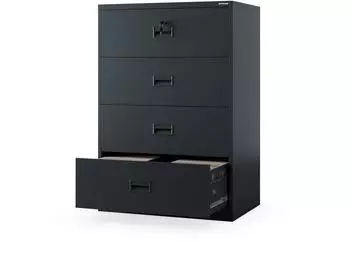 Jan Nowak SARA XL V4 Aktenschrank Metall, anthrazit, 4 Schubladen, 132x90x60cm