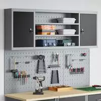 vidaXL Werkzeugschrank-Set 4 stk. Schwarz Pulverbeschichteter Stahl