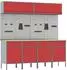 vidaXL Werkstattschrank-Set mit Schubladen & Stecktafel, 10-tlg., rot (3321487)