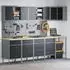 vidaXL Werkzeugschrank-Set mit Stecktafel 12-tlg. schwarz/grau (3321512)