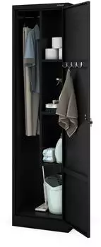 Jan Nowak Agnes Besenschrank Metall, schwarz, 185x50x50cm (1854)
