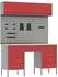 vidaXL Werkstattschrank-Set 8-tlg. mit Stecktafel, rot, MDF/Metall (3321463)