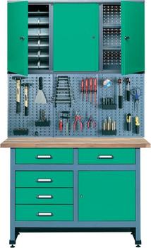 Küpper Sparset 1 / Werkbank + Hängeschrank + Lochwand (120 cm)