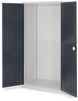 Certeo RasterPlan leerer Schlitzplattenschrank HxBxT 1950 x 1000 x 600 mm Anthrazit