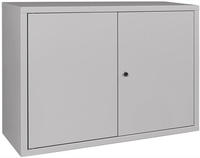 H&auml;ngeschrank H600xB800xT300mm Vollblech,1 BD Stahlbl.lichtgrau/lichtgrau