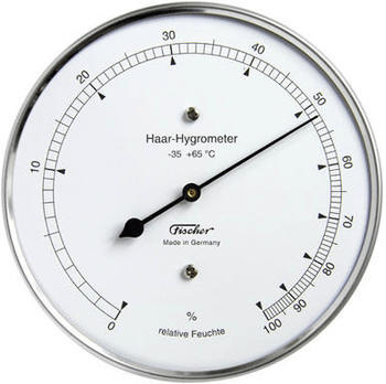 Fischer Haar - Hygrometer aus Metall