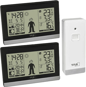 TFA Dostmann Funk- mit 2 Display Weather Boy Mega 35.1159.99 ( schwarz 35.1159.01.99)