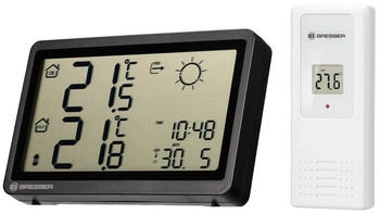 Bresser Funkwetterstation Meteo Temp HZ Schwarz Mit pr&auml;ziser Innen- und Au&szlig;entemperaturmessung und Wettervorhersage (7004220)