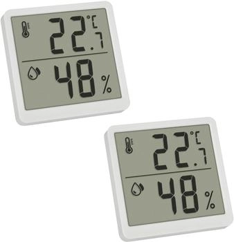 TFA Dostmann 2er Set Digitales Thermo-Hygrometer wei&szlig; (30.5059.02)