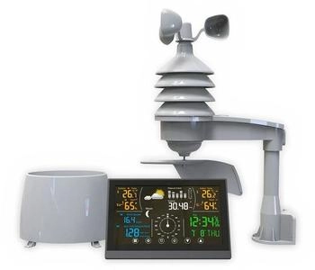 Denver WS-650 Wetterstation mit kabellosem Wind- und Regensensor grau