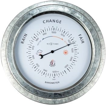 Nextime Barometer Orchidee außen Ø22CM Metall verzinkt (4303GA)