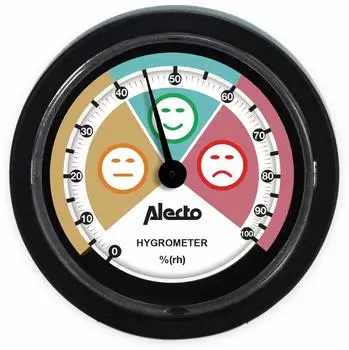 Alecto Analoges Hygrometer WS-05 f&uuml;r den Innenbereich schwarz