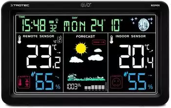 Trotec BZ29OS Digitale Funkwetterstation und Klimamonitor mit Außensensor (3510205058)