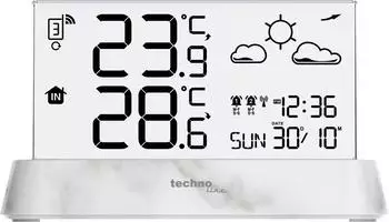 TechnoLine WS 6782 (inkl. Außensender mit Stationsbasis in Marmor-Optik und durchsichtigen Display)