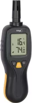 TFA Dostmann Profi-Thermo-Hygrometer digital, Schwarz/Gelb (31.1066.01)