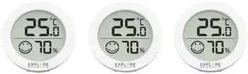 Explore Scientific Thermo-/Hygrometer wei&szlig;, 3er Set (WSH0008)