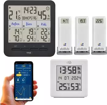 TFA Dostmann TFA.me Starter Set Raumklimaüberwachung, Temperatur & Luftfeuchtigkeit (35.8109.02)