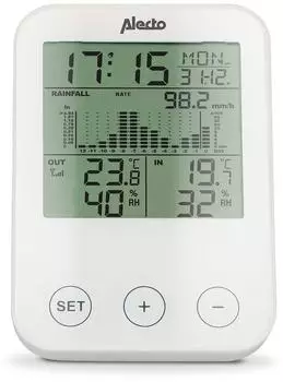 Alecto WS-1200 Wetterstation mit kabellosem Regenmesser (WS-1200)