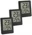 TFA Dostmann Digitales Thermo-Hygrometer, schwarz, 3er-Set (30.5039.01.03)