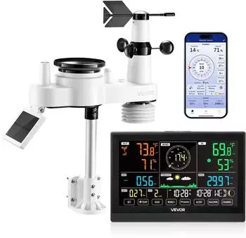 VEVOR 7-in-1 wireless Wi-Fi weather station