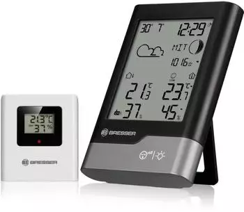 Bresser Funk-Wetterstation mit Außensensor, schwarz/grau (16206)