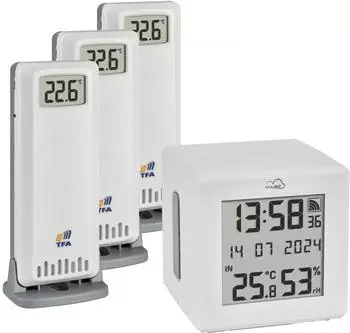 TFA Dostmann TFA.me Starter Set Funk-Thermo-/Hygrometer, wei&szlig; (35.8113.02)