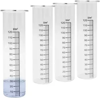 Spetebo Regenmesser Ersatzglas mit Skala 4er-Set (39292)