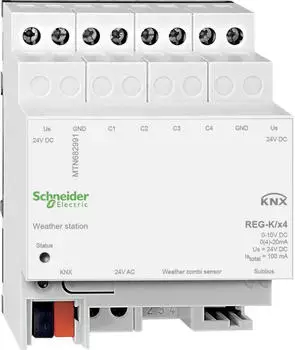 Schneider Electric Wetterstation REG-K 4-fach, hellgrau (MTN682991)