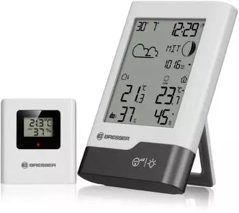 Bresser Funk-Wetterstation mit Außensensor, weiß/grau (16207)