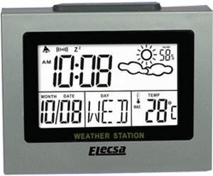 Elecsa Wetterstation Wecker Luftfeuchte Thermometer W6840
