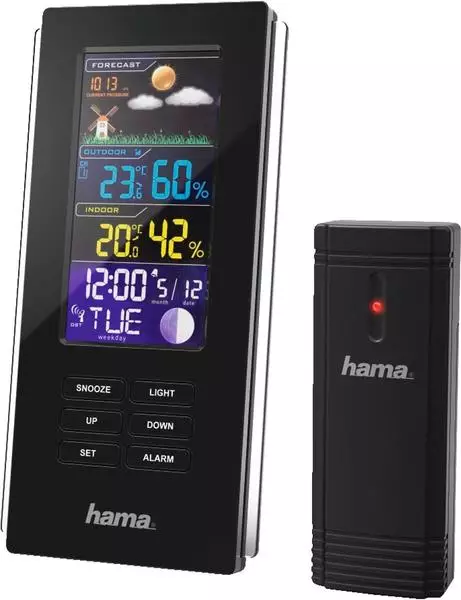 Hama Wetterstation Funk mit Außensensor „Color Edge