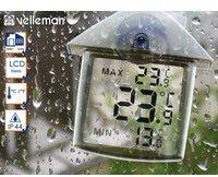 VELLEMAN Fenster Thermometer, digital, transparent,