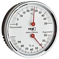 TFA Dostmann Analoges Thermo-Hygrometer mit Metallring silber 0&deg;C-50&deg;C (45.2041.42)