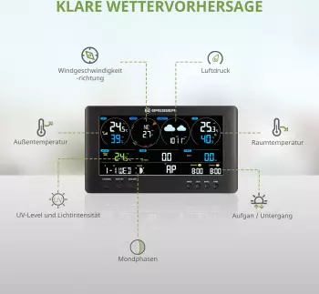 Bresser ClearView 7-in-1 – Umfassende Messwerte für präzise Wettervorhersagen