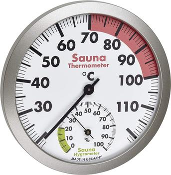 TFA Dostmann Analoges Sauna-Thermo-Hygrometer, hitzebeständige Materialien, Temperatur, Luftfeuchtigkeit,L 120 x B 37 x H 120 mm