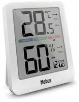 Mebus 40928, Wei&szlig;, Innen-Hygrometer, Innen-Thermometer, Au&szlig;en-Hygrometer,