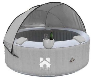 Home Deluxe Home Deluxe Splash spa 6 seats Grey with cushions and roof