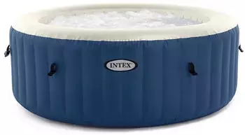 Intex PureSpa Bubble Blue Aufblasbarer Whirlpool, rund, 4 Personen, 100 D&uuml;sen, 180x66cm (28486)