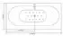Jet-Line Villa Sofia Whirlpool-Badewanne oval, LED, Heizung, Ozon, weiß (4108)