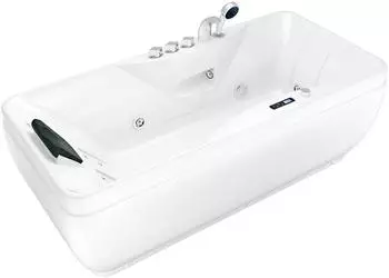 AcquaVapore Whirlpool-Badewanne W49H-PL 170x80cm mit Heizung, weiß (W49H-PL)
