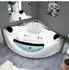 AcquaVapore W25H-TH-SC Whirlpool Eckwanne 150x150cm mit Heizung, weiß (W25H-TH-SC)